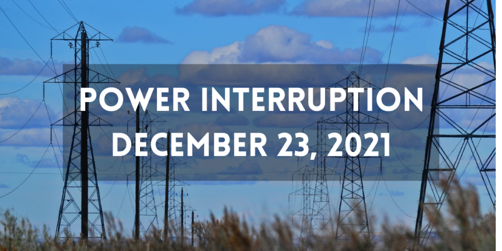 Notice of Scheduled Power Interruption